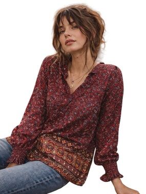 Lucky Brand Boho Red Floral Peasant Blouse XL
Lightweight Fall Top